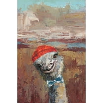 Marmont Hill Playful Ostrich Canvas Wall Art