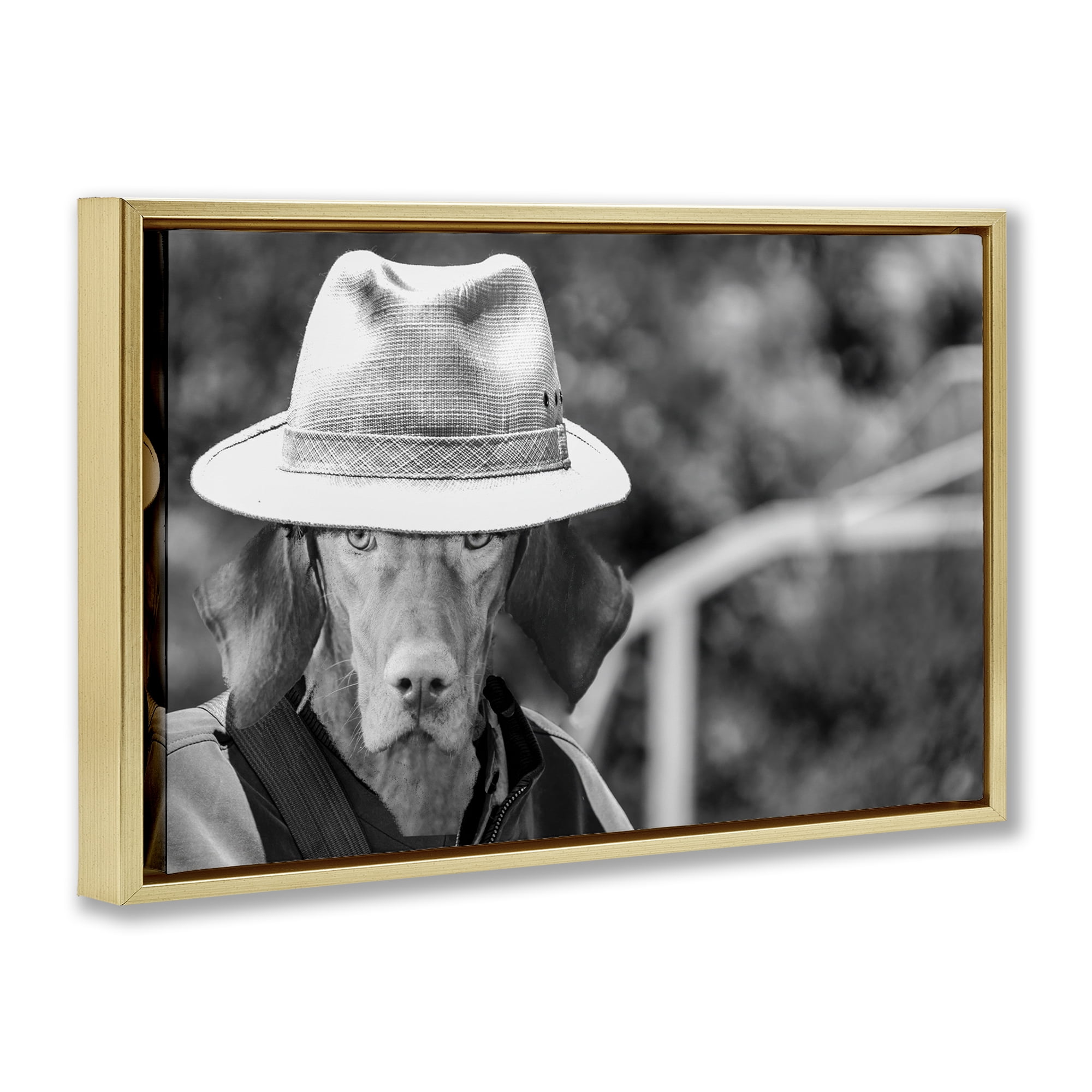 Stupell Industries Country Cowboy Dog Animals & Insects Photography Gold Floater Framed Canvas Art Print Wall Art, 25 x 17