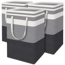 75L Waterproof 3-Bin Laundry Hampers, Laundry Basket Set, Gradient Blue, 3 Count Pack