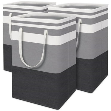 75L Waterproof 3-Bin Laundry Hampers, Laundry Basket Set, Gradient Blue, 3 Count Pack