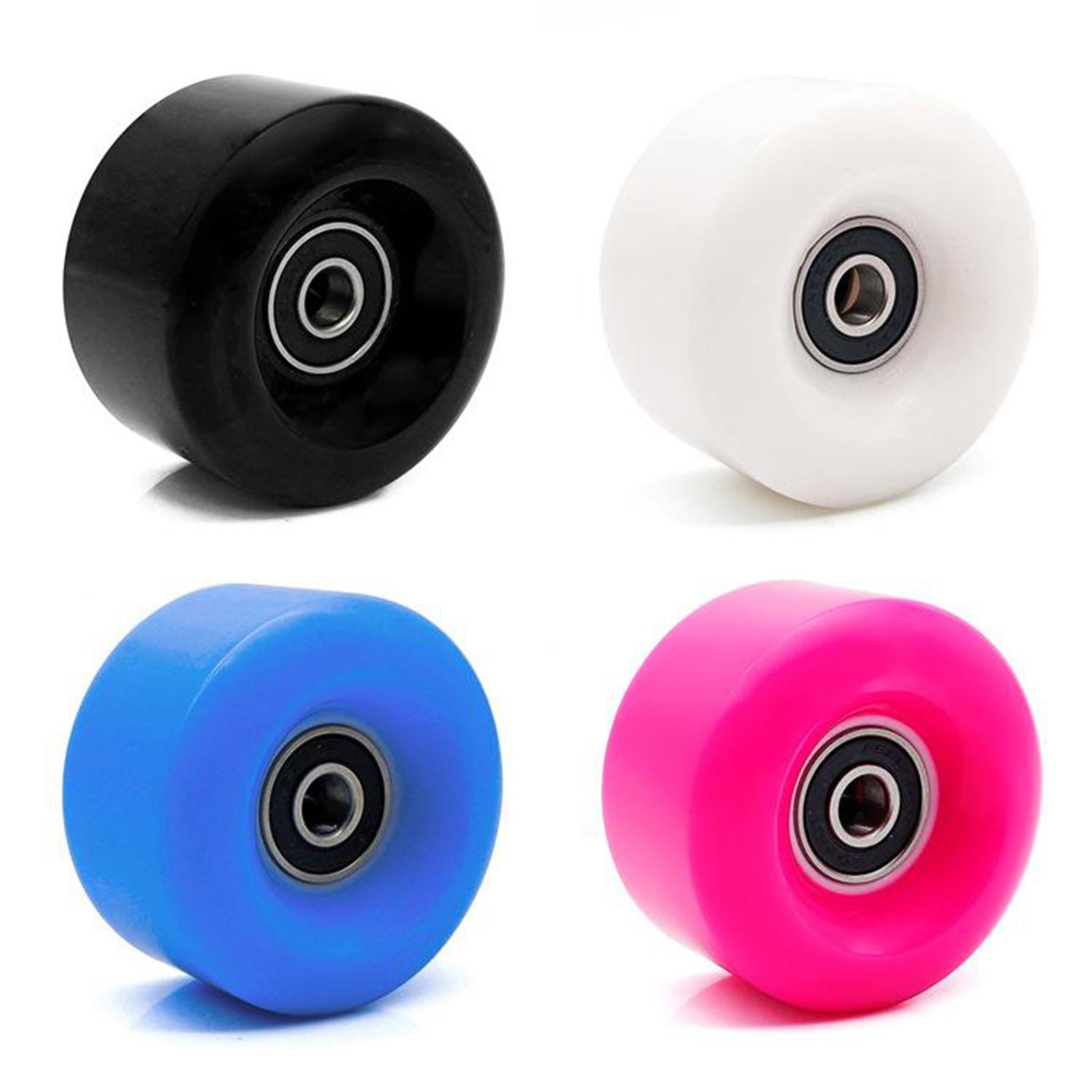 Sretanj 4 Pack 82A Roller Skate Wheels Outdoor，Luminous Wheels with Bearings are Suitable for Light Wheels for Double-Row Skating and Skateboards 58mm x 32mm Skateboard Accessories 