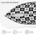 thumbnail image 5 of Xecao Checkerboard With Snowflake 1 Print Soft Velvet Decorative Throw Pillow Covers, Square Cushion Cases for Bed, Sofa, Living Room, Car, and Indoor Outdoor Use-16"x16", 5 of 8