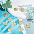 thumbnail image 4 of 15Pcs Sea Turtle Charms 18K Gold Plated Flat Round Pendant with Starfish Textured and Tortoise Pattern for DIY Necklace Bracelet Jewelry Crafts, 4 of 9