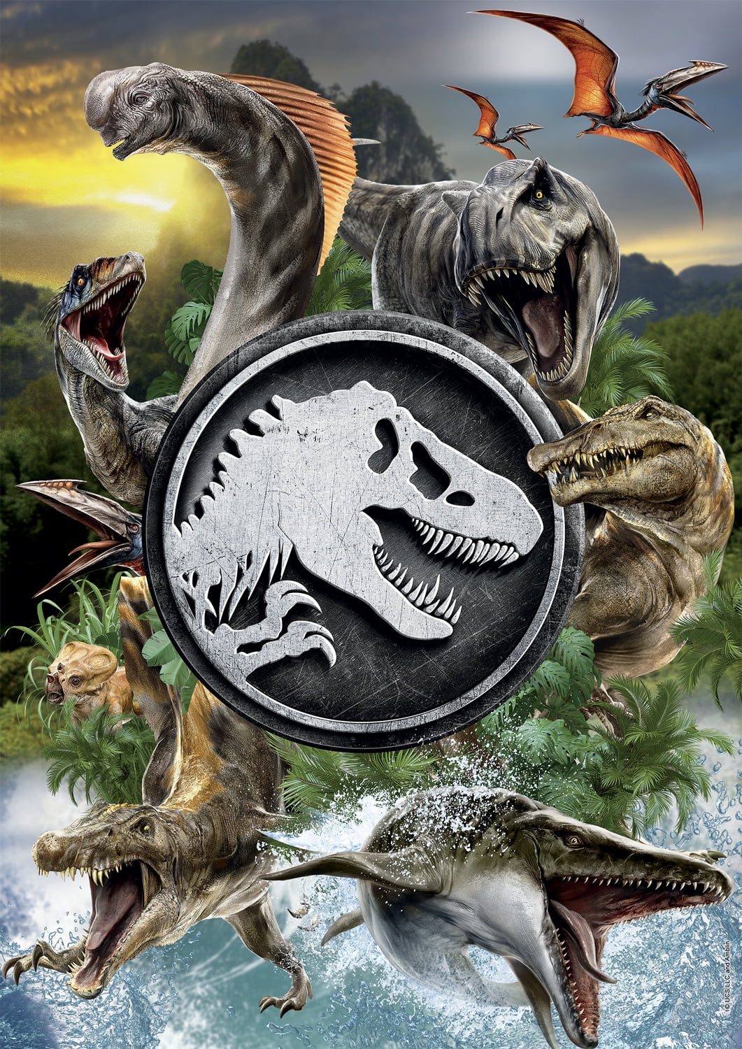 Puzzle entrecroisé de 500 pièces Buffalo Games Jurassic World Rebirth pour adultes de 14 ans et plus