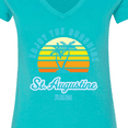 thumbnail image 4 of Inktastic Summer Enjoy the Sunshine St. Augustine Florida in Blue Women's V-Neck T-Shirt, 4 of 5