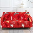thumbnail image 4 of Christmas Sofa Cover, Santa Claus Slipcover, Festive Red Elastic Couch Protector for Living Room, Machine Washable Polyester Stretchable Printed Sofa Slip Cover, 4 of 8