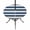 Navy Blue, variant on Round Outdoor Tablecloth with Umbrella Hole and Zipper, Navy Blue Grey Stripe Tablecloth with Elastic Waterproof, Minimalist Farmhouse Striped Patio Table Covers for 45" - 54" Picnic Pool Tables