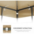 thumbnail image 3 of 10x10 Replacement Gazebo Cover, Double Roof Gazebo Top with Net, UV Resistant & Waterproof Outdoor Gazebo Canopy for Garden Patio Lawns Parties, khaki, 3 of 6