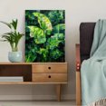 thumbnail image 5 of Abstract Green Leaf Mosaic Canvas Print Wall Art for Living Room Office Hotel Cafe Restaurant, 5 of 8