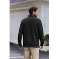 thumbnail image 3 of Pinspark Men's Quarter Zip Pullover Long Sleeve Mock Neck Sweatshirts with Pockets Thermal Midweight Polo Shirt Relaxed Fit, 3 of 7