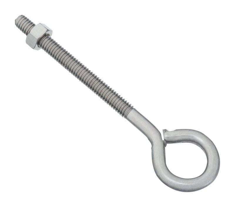 Zinc Eye Bolt with Hex Nut N221085 Pack of 20 x 2 In National 1/4 In 