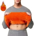 thumbnail image 2 of Breezora Crew Neck Thermal Top for Men Winter Underwear Heavyweight Fleece Warm Base Layer Cold Weather XL Size Grey, 2 of 5