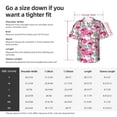 thumbnail image 5 of Sikiie Flamingo Print Men's Hawaiian Shirt, Summer Beach Button Pocket Short Sleeve T-Shirt,3X-Large, 5 of 7
