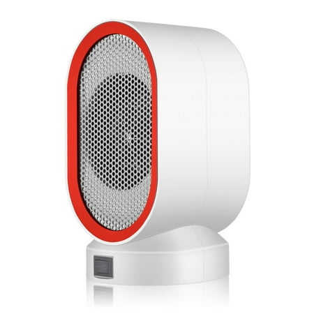 

ROBOT-GXG Electric Fast Heating Fan Mini Bathroom Heater Indoor Safe Desktop Quiet Operation Warmer Adults Overheat Protection US Plug White Red