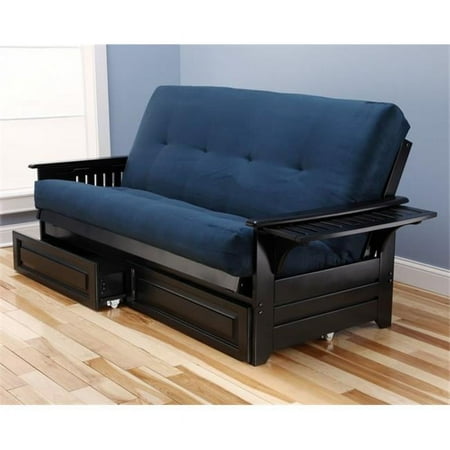 Kodiak Furniture Phoenix Frame with Suede Fabric Mattress in Blue/Barbados