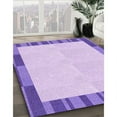thumbnail image 3 of Ahgly Tapis d'Intérieur Lavable en Machine Carré Transitionnel Rose Pervenche, 4 Pieds Carré, 3 of 7