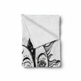 thumbnail image 2 of Moon Soft Flannel Fleece Throw Blanket, Monochrome Sun and Moon Pattern Oriental Image Culture Inspired Design Print, Cozy Plush for Indoor and Outdoor Use, 50" x 70", Black White, by Ambesonne, 2 of 6