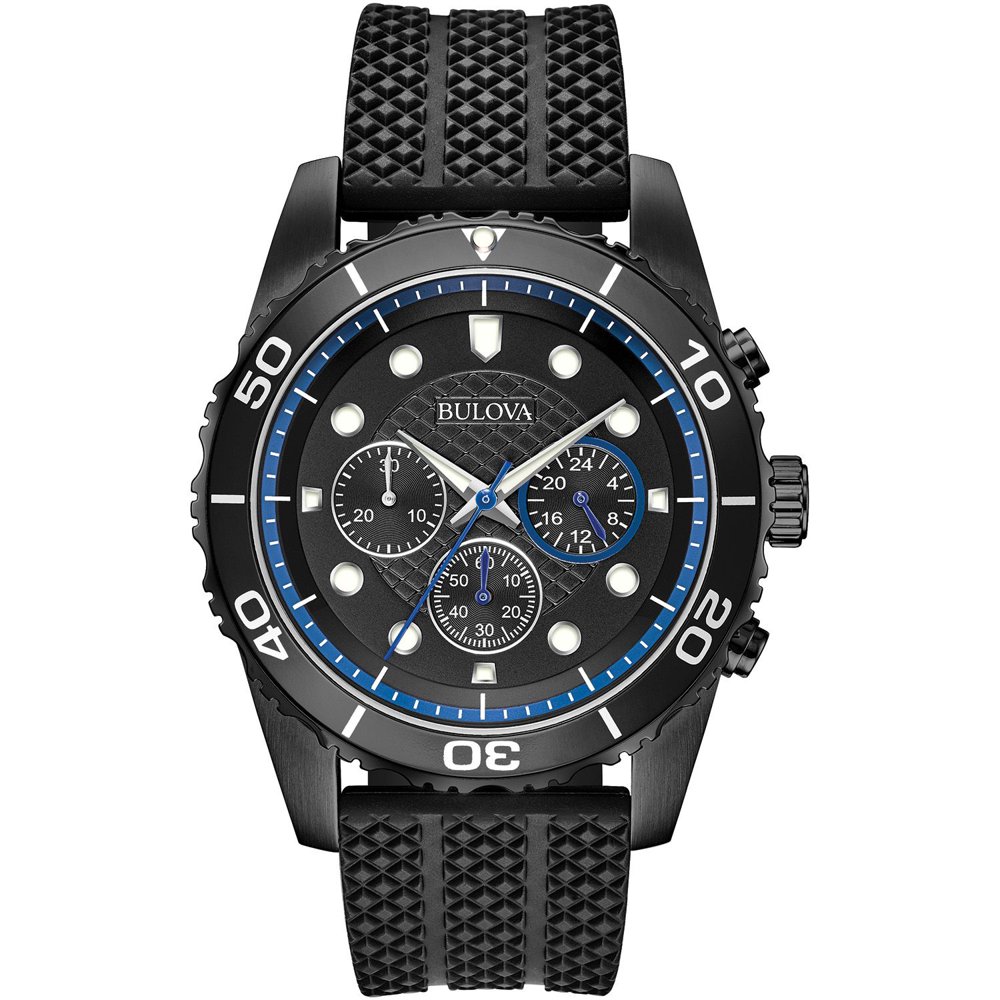 Bulova Bulova Men's Chronograph Sport Black Silicone Strap Watch