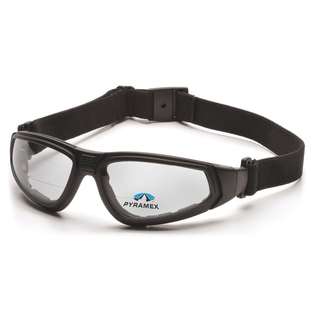 Pyramex Safety XSG Reader GB4010STR20 Black Frame/Clear Anti-Fog + 2.0 Lens