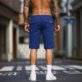 thumbnail image 4 of LTTVQM Mens Casual Shorts Cotton Drawstring 2026 Trendy Summer Beach Stretch Twill Chino Work Golf Shorts Blue M, 4 of 8