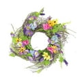 thumbnail image 2 of 24" Decorative Multicolored Wild Flower Artificial Spring Floral Wreath, 2 of 2