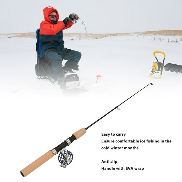 Ice Fishing Rod And Reel Combo Prevent Slip Short Section 65cm Ice Fishing  Rod For Winter Fishing 