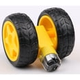 thumbnail image 3 of 4PCS DC Electric Motor + Plastic Motor Tire Wheel Dual Shaft Gear Motor Engine for Smart Car, 3 of 8