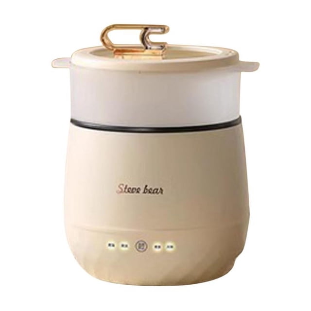 COM1950s Multifunctional Mini Electric Rice Cooker,Steamer,And Soup Maker, 61 Oz Capacity,Timer,Automatic Shut-Off, 360 Degree Heating Technology,Non-Stick Coating, for Adults Single Serving,110V