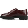 thumbnail image 6 of Journee Womens Claudiya Lug Outsole Almond Toe Oxford, Widths Available, 6 of 9
