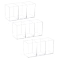 thumbnail image 4 of Mind Reader Pen and Accessories Holder, Desktop Organizer, Makeup Organizer, Office, Acrylic, Set of 3, Clear, 4 of 8