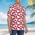 thumbnail image 6 of Uemuo Tulips Flowers Printed Regular Fit Short Sleeve Casual Hawaiian Shirt for Men,Aloha shirt,Tropical shirt,Floral print shirt,Vacation Beach shirt-Large, 6 of 9