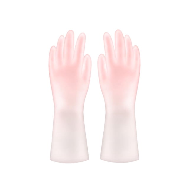 CAIROYAR Guantes de cocina Guantes impermeables para lavar platos Guantes de goma calientes