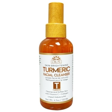 OKAY Turmeric Facial Cleanser Skin Brightening Face Wash for Women and Men, 4.5 oz