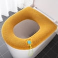 thumbnail image 1 of Almohadil de cubierta del asiento del de felpa Alfombrils de baño Almohadil en O extraíble Invierno Cálido engrosado p Macarena Cojín de la cubierta del asiento del inodoro, 1 of 6