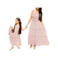 thumbnail image 2 of Coduop Mommy and Me Matching Dresses Sleeveless Floral Family Matching Outfits Set, 2 of 6