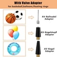thumbnail image 4 of Bomba para Inflar Balones, de Pelota, Mano Portátil, Inflador Manual con 4 Agujas Repuesto y Adaptador, Fútbol, Baloncesto, Pilates, Voleibol, Balonmano, Globo (Negro) Negro, 4 of 7