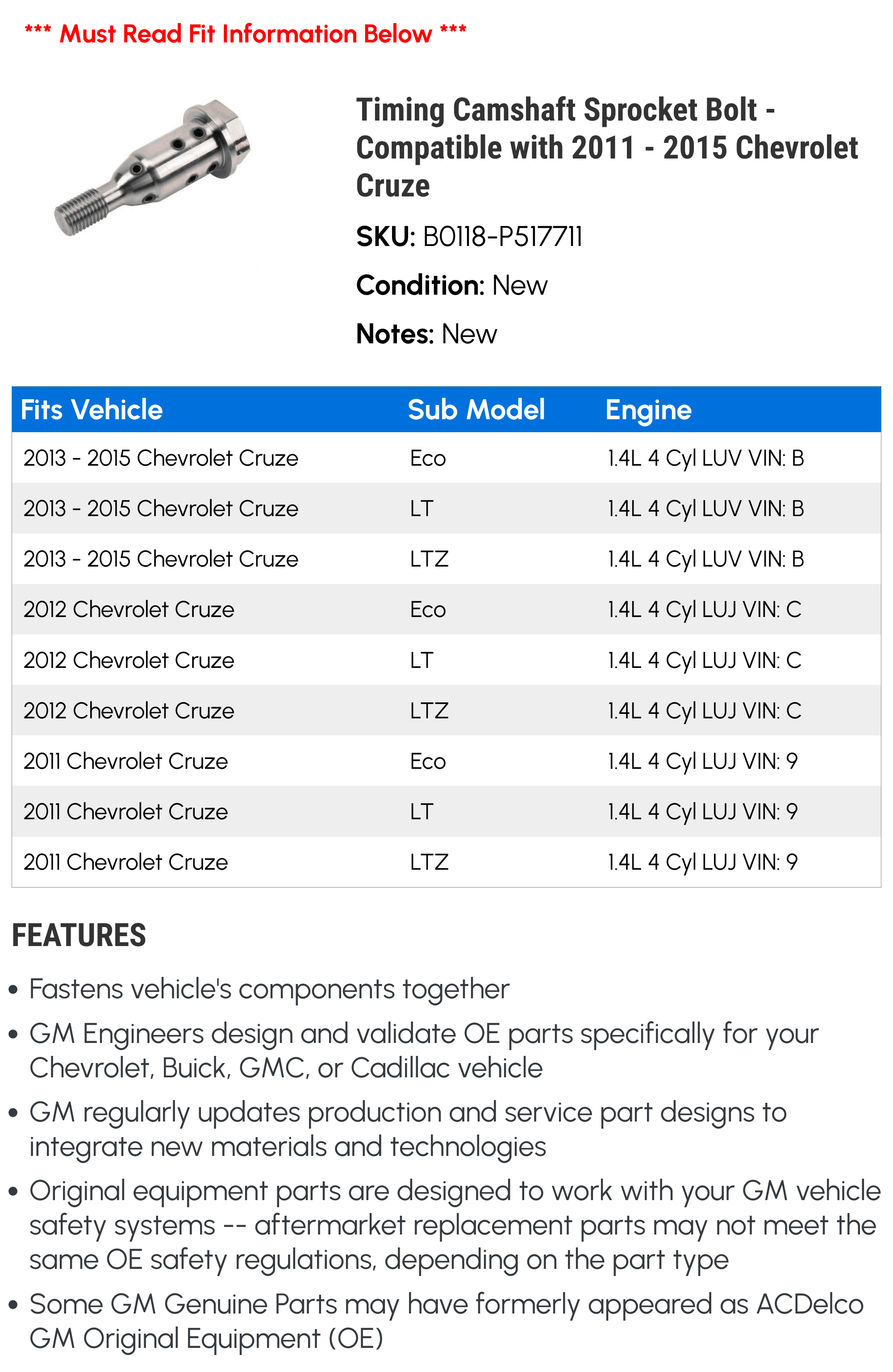 Camshaft 2013 Chevy Cruze Timing Marks Timing Camshaft Sprocket