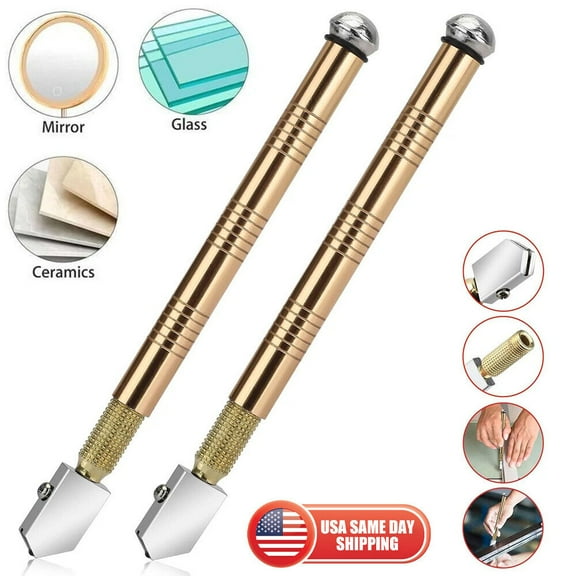 2x Upgrade 2024 Pro Glass Cutter Metal Carbide Precision Anti-Skid Cutting Tools