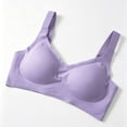 thumbnail image 6 of Jinhomg Wireless Bras for Women Push Up Seamless Bras No Underwire Bra with Adjustable Straps Everyday Bras Purple XXL, 6 of 6