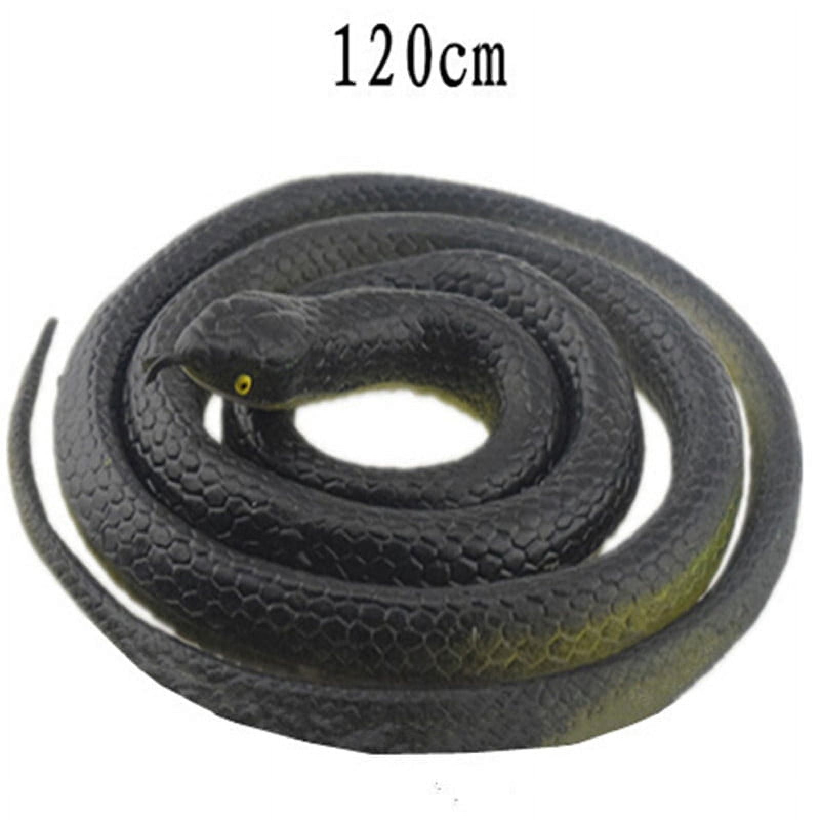 Serpent Farce Caoutchouc 80cm - Avec Corde Et Clip - Gadget Blague Realiste - Pour Halloween