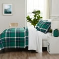 thumbnail image 3 of Mainstays 7 Piece Reversible Bed in a Bag Comforter Set with Sheets, Green Plaid, Queen, 3 of 7