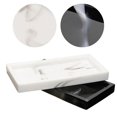 thumbnail image 5 of Rectangular Plate Countertop Bathroom Soap Shampoo Storage Tray,Black, 5 of 5