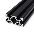 thumbnail image 5 of 600mm Black T Type 2040 Aluminum Extrusion Profile European Standard Anodized Linear Rail Guide (2PCS 600mm (23.6inch), Black), 5 of 7