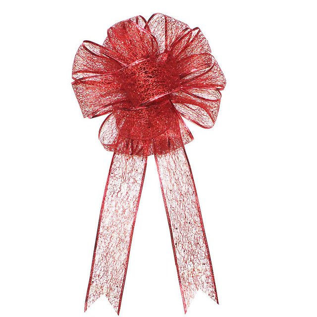 1 Uds. Lazo de Navidad con purpurina grande, ramo de lazo rojo, decoraciones artesanales, colgantes de árbol de Navidad para boda, artesanías Diy, Dropshipping, 11 Feliz Sencillez