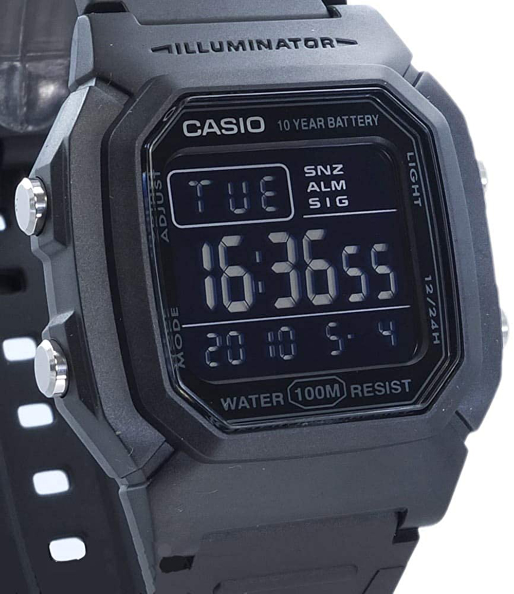 Casio Men s Classic Digital Quartz 100m Black Resin Watch W800H 1BV Casio Men s Classic Digital Quartz 100m Black Resin Watch W800H 1BV