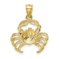thumbnail image 3 of Finest Gold 14K Yellow Gold Satin Diamond-Cut Crab Pendant, 3 of 3