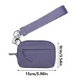 thumbnail image 2 of Wristlet Wallet for Women, Nylon Keychain Coin Purse Pouch Zippered Card Case With Id Window/Hand strap, 2 of 4