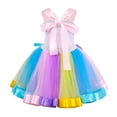 thumbnail image 5 of CAIVO Kids Girls Outfit Sets O-Neck Sleeveless Mesh Tutu Dress With Hair Boho Clothing Sets, 5 of 9