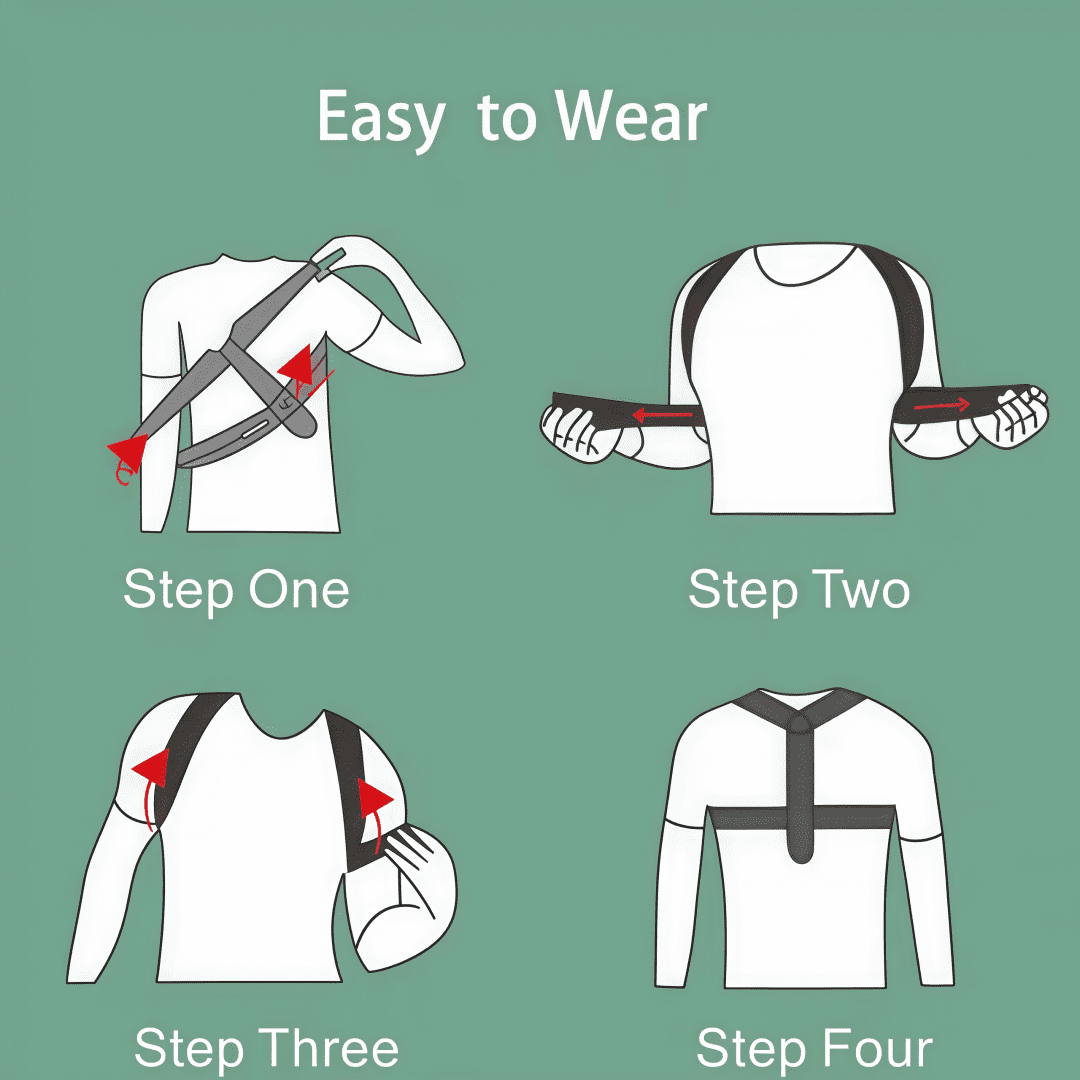 10Pcs Adjustable Back Posture Corrector Belt, Breathable Hunchback Correction Support Brace, Comfortable Spine Straightener for Men Sitting Posture Correction