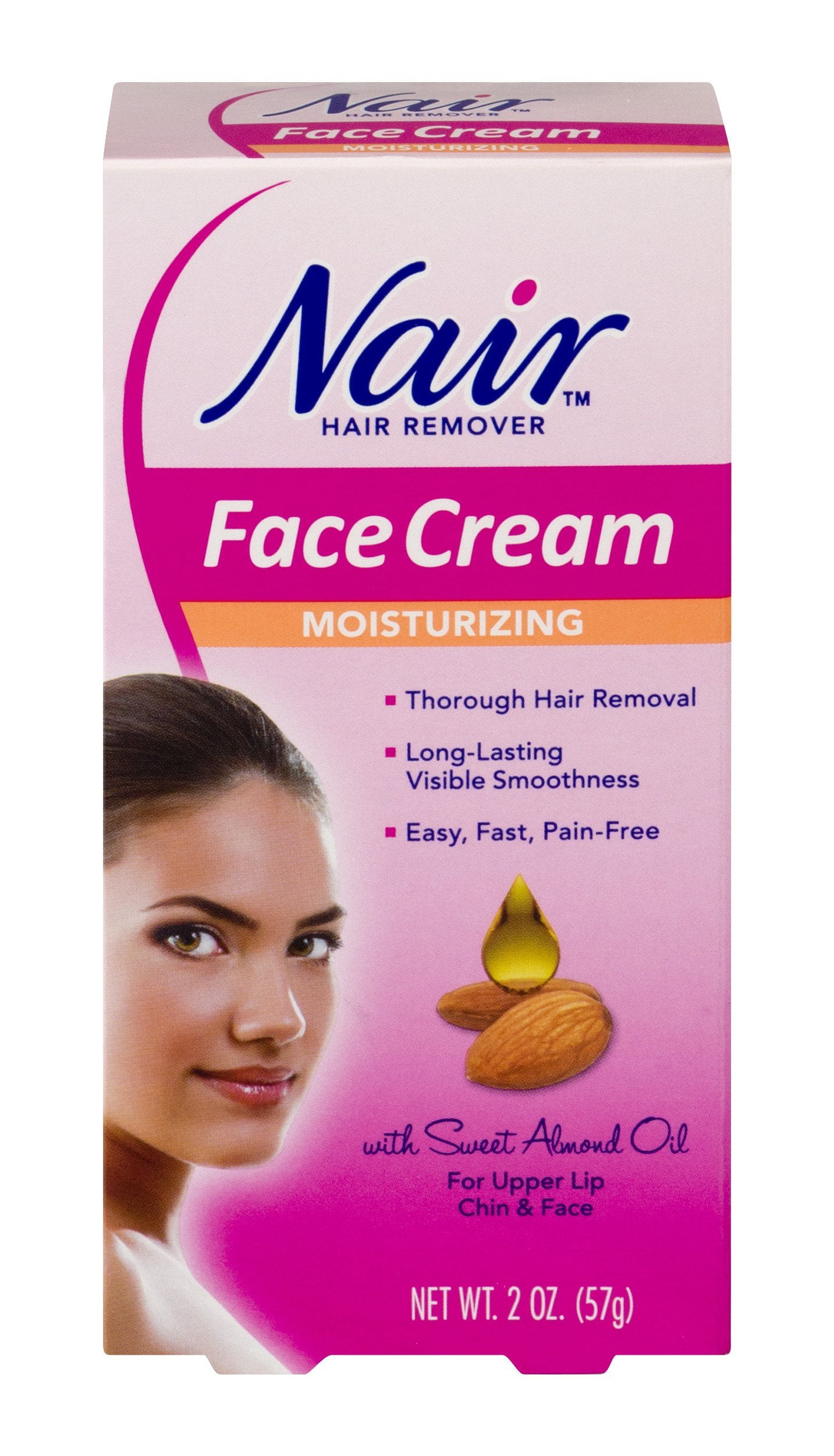 Nair Moisturizing Face Cream, 2 Ounce